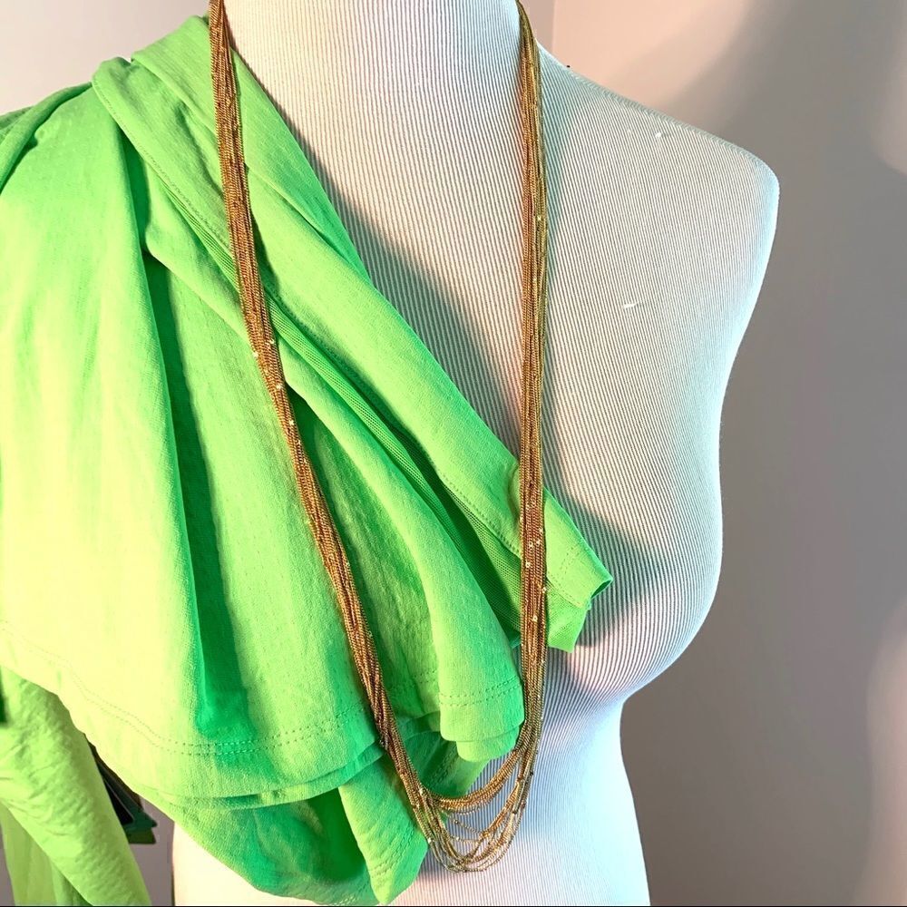 New!  J. Crew Gold-tone Waterfall Chain Necklace